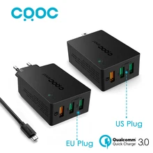CRDC USB Charger Quick Charge 3.0 Fast Wall Charger Smart IC QC 2.0 Compatible For LG G5 Samsung iPhone Xiaomi &More AUKEY Made