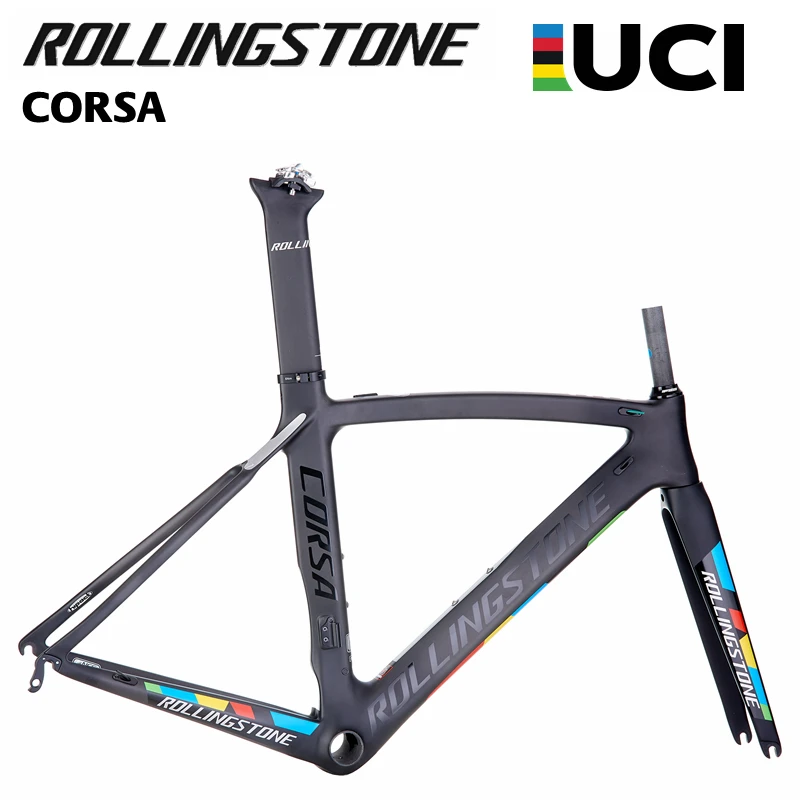 

UCI certification ROLLING STONE CORSA aero-dynamics carbon fiber road bike frame bicycle frame road frame aerodynamics