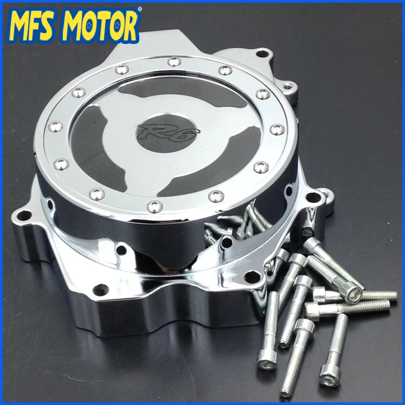 Motorcycle Engine Stator cover see through For Yamaha YZF R6 2003 2004
