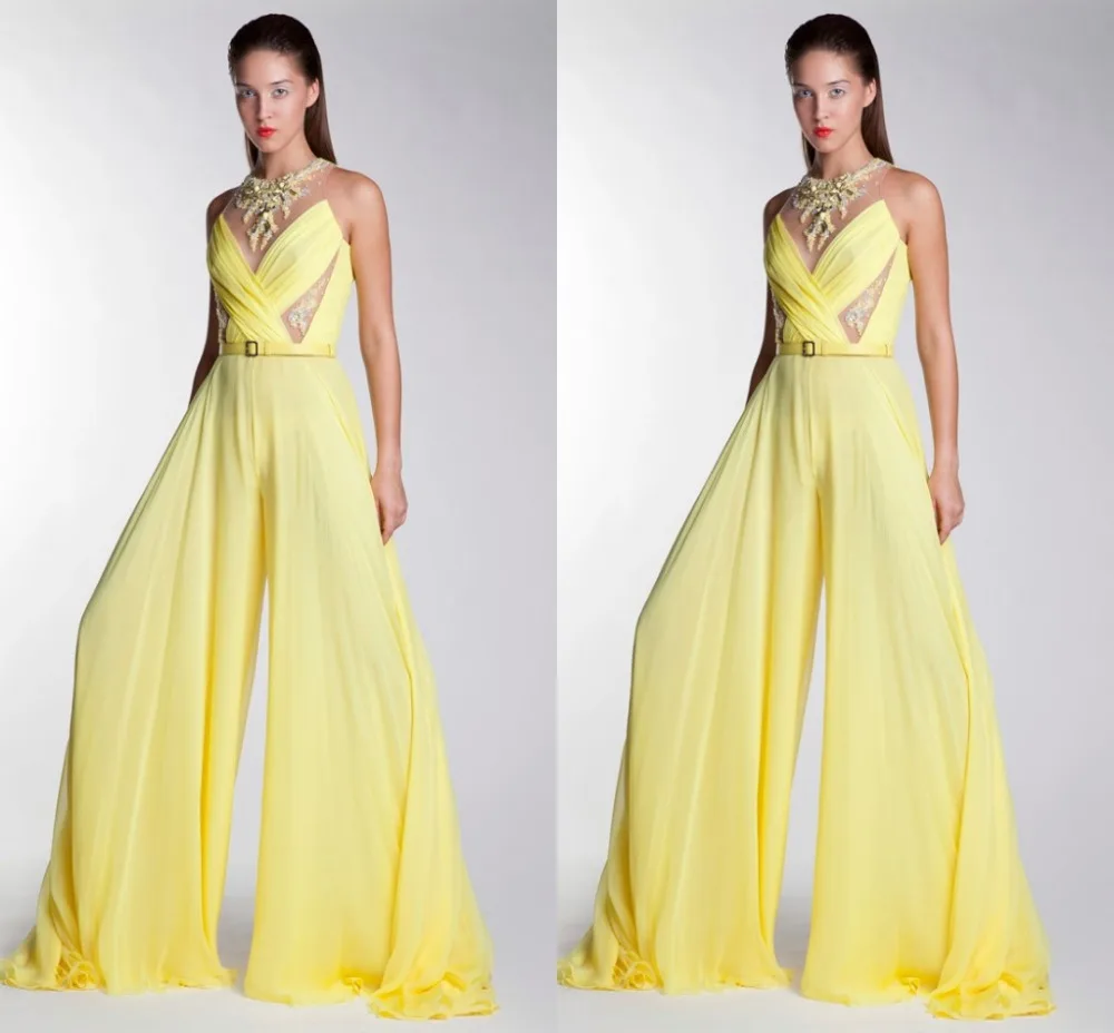 Yellow prom jumpsuit Clearance