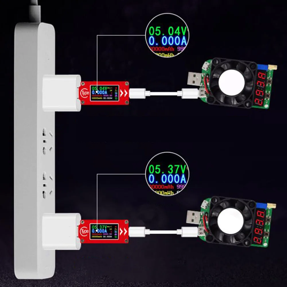 PD Многофункциональный Емкость Напряжение Амперметр цветной экран Быстрая зарядка USB портативный тип-c тестер инструмент измерение температуры