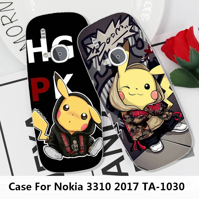 С милым рисунком кота чехол для Nokia 3310 2017 TA-1030 ТПУ задняя крышка мобильного