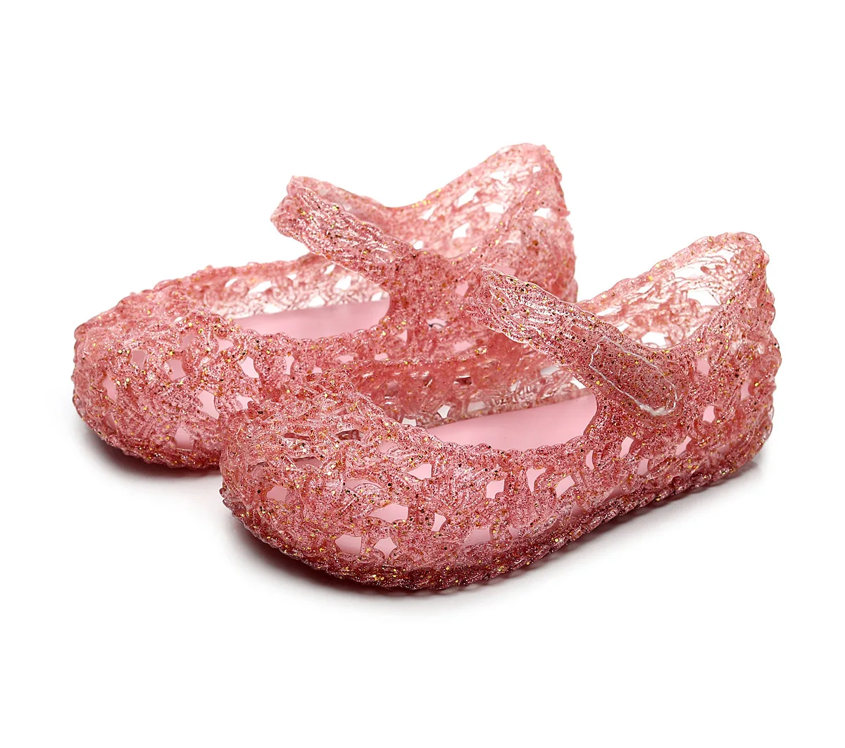 

2019 New Girls Sandals Kids Jelly Shoes Anti Skid Sandals Girls Roman Sandals Breathable Beach Shoes Princess Shoes