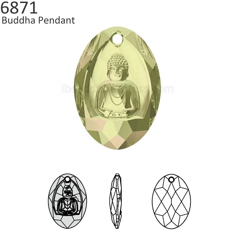 

(1 piece) 100% ORIGINAL Crystal from Swarovski 6871 Buddha pendant Austrian rhinestone loose beads DIY necklace jewelry making