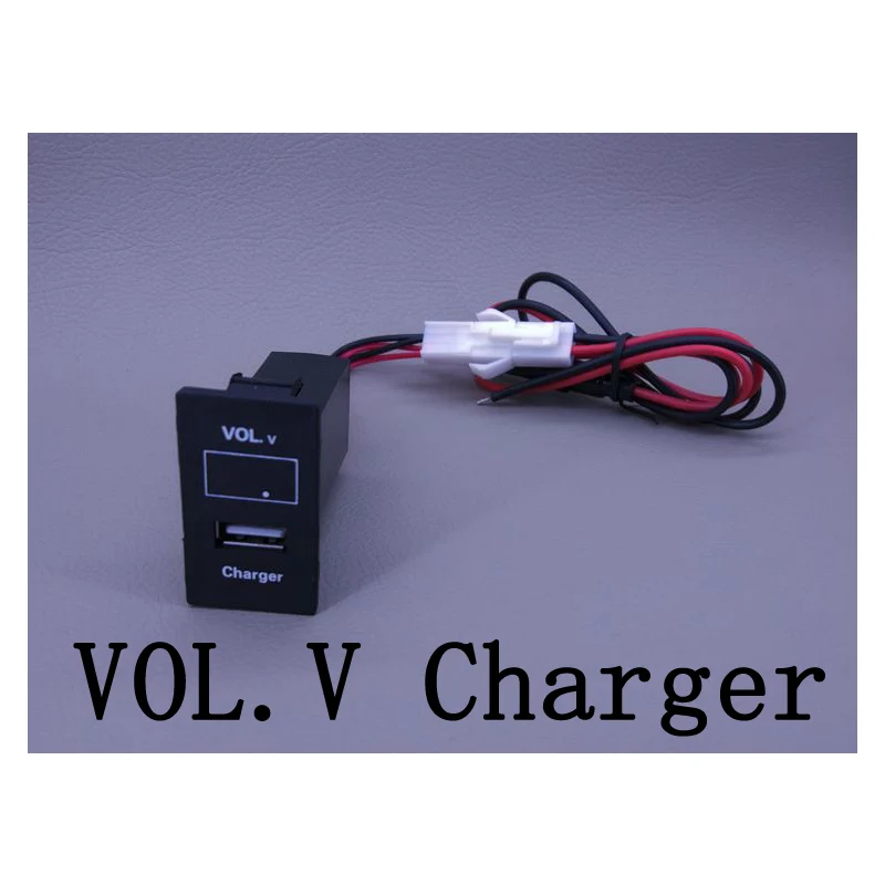 USB зарядное устройство автомобильный интерфейс разъем напряжение дисплей Температура аудио зарядное устройство VOL. V TEM для T11 CHERY TIGGO/3 - Испускаемый цвет: VOL.V Charger