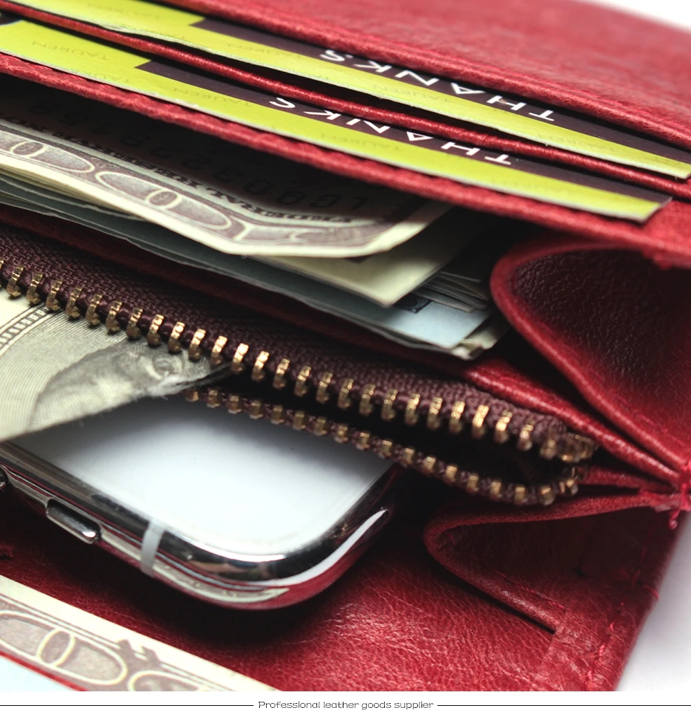 Таурен Ретро винно-красного цвета кошельки из натуральной яловой кожи высокого качества Женский Длинный кошелек портмоне винтажный дизайнерский мужской кошелек