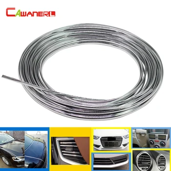 

Cawanerl 1 Piece Car Styling Chrome Silver Trim Decoration Strip For Car Door Guard Grille Air Conditioner Outlet Vent 400CM
