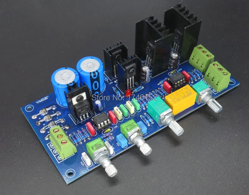 

OPA2604+LME49720 Class A power supply tone adjust preamplifier board speaker protected good for amplifier
