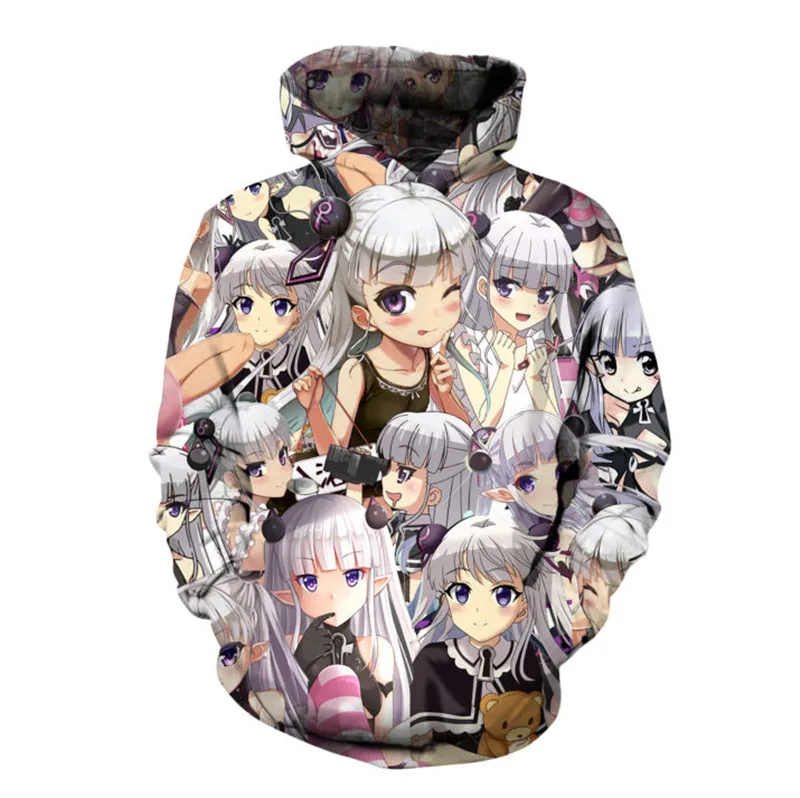 almosun maria naruse anime collage 3d all over printed hoodies pockets  sweatshirt hipster street wear men women us size