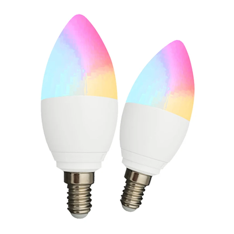 

Smart E14 LED WiFi Candle Light Bulb RGBW Dimmable Bulb Decorative Smart light voice control Alexa Goole Home Siri Tuya Smart
