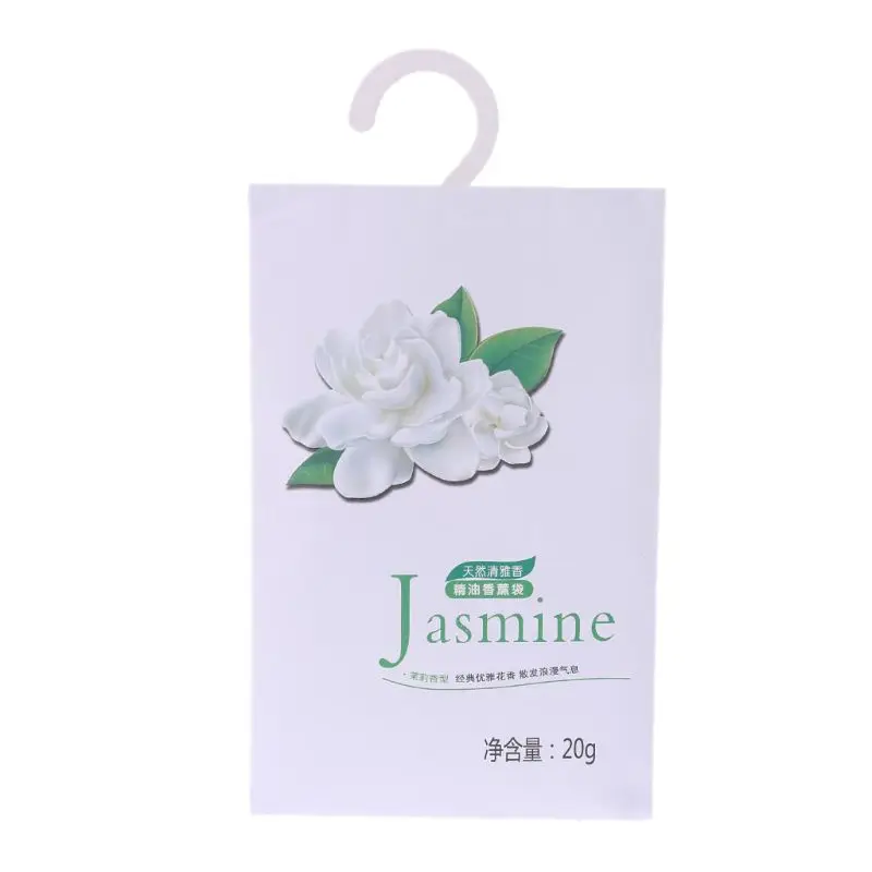 1 пакет пакетиков ароматизированный подвесной ароматизатор сумки шкаф для одежды ящик автомобиля освежитель воздуха домашний ароматизатор пакетики - Цвет: Jasmine