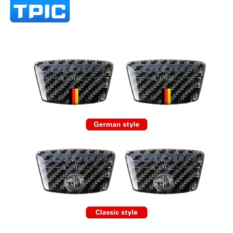 TPIC успешно углеродного волокна Эмблема автомобиля Стикеры s в колонке дверь бампер Стикеры для Mercedes C Class W205 C180 C200 C300 GLC стайлинга автомобилей