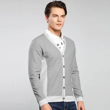 DZYS отборный мужской Однотонный свитер с v-образным вырезом кардиган толстовки и свитера для мужчин 7291