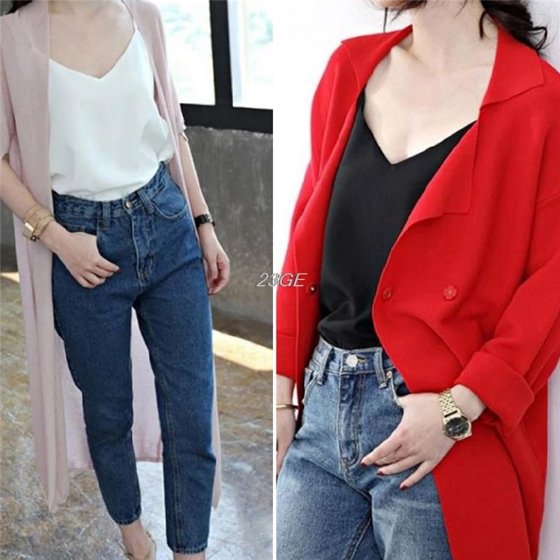 2017 Elegant Women Plain Baggy Sling Camisole V-neck Vest Slim Tank Tops APR5_30