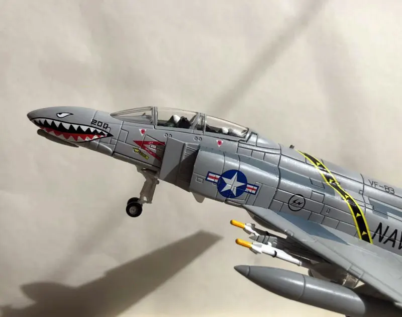 WLTK военная модель 1/100 масштаб F-4 Phantom II VF-84 Jolly Rogers Fighter литой металлический самолет модель игрушки для сбора/подарка