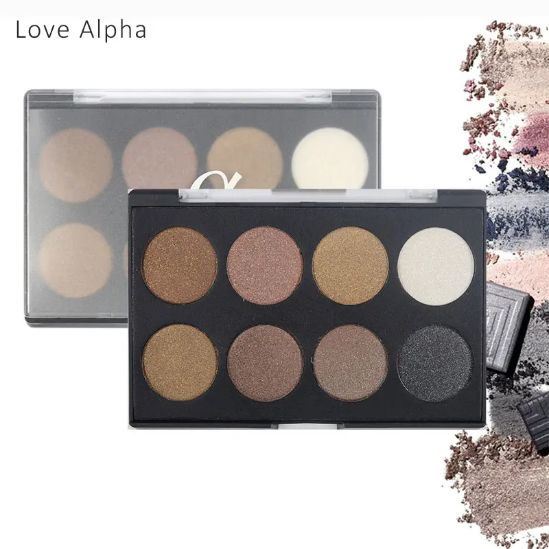 

LOVE ALPHA 8 Colors Eyeshadow Palette Shimmer Matte Natural Fashion Light Make Up Eye Shadow Cosmetics Set With Eye Makeup