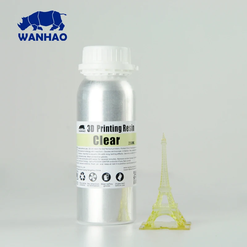 Wanhao 1000 мл Высококачественная однотонная 3d печать серая белая прозрачная