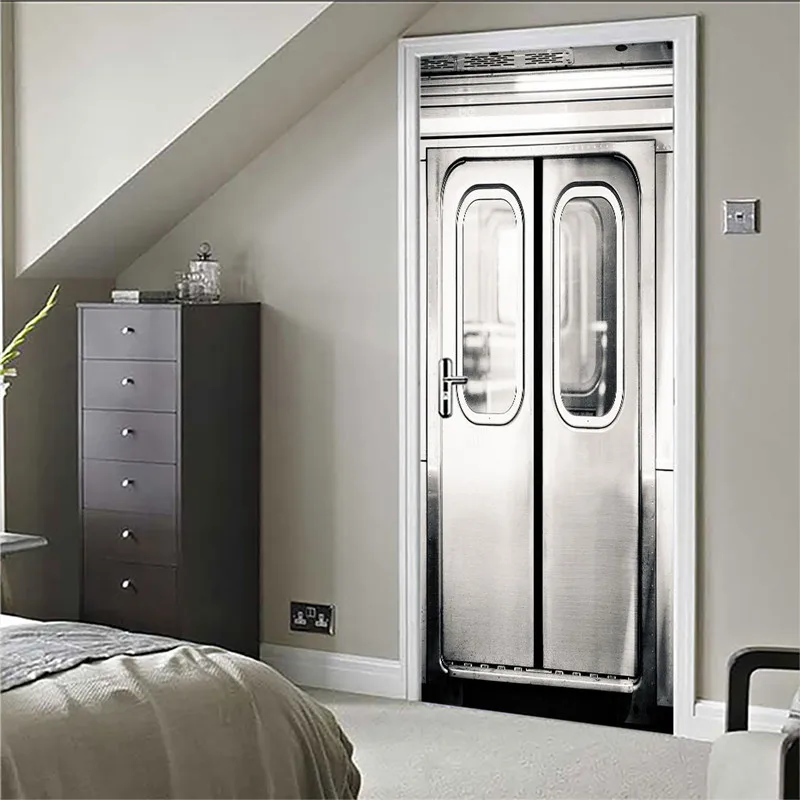 77x200 см 3D лестницы красивые двери наклейки для гостиной спальня ПВХ клей обои домашний декор водоотталкивающие обои наклейка