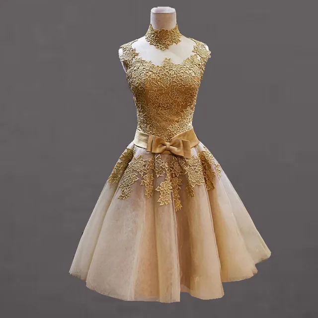 Cheap Cocktail Dresses Gold