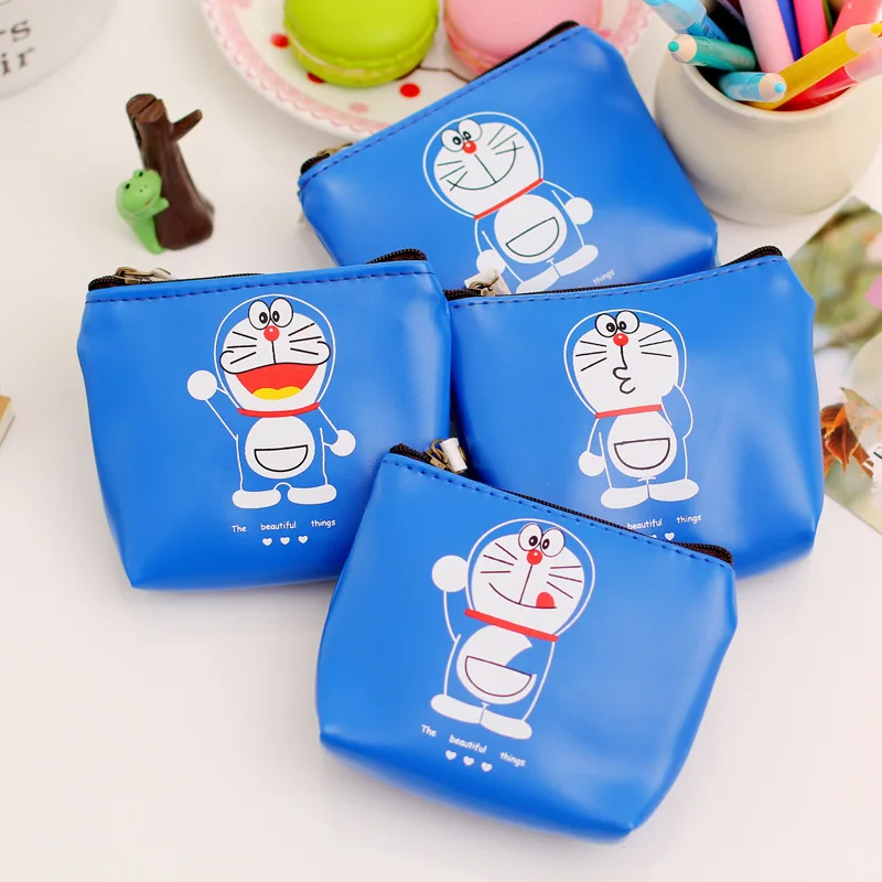 

2016 New Arrival 10.5*9CM Doraemon Cartoon Coin Purse Cute PU Mini Wallets Small Mini Coin Bag Organizer Coin Pocket GG-1