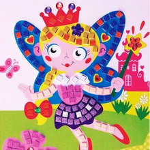 Hot Sale DIY Drawing Toys 3D Crystal Mosaics Art Princess Butterflies Sticker Game Craft Art Sticker