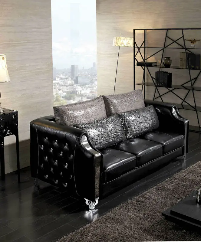 2017 Free Shipping to POZNAN Modern Top Fashion Sofas For Living Room Sofa Set Living Room Furniture With Genuine Leather Sofa
