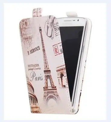 case for Fly IQ4514 EVO Tech 4 phone Flip Leather back cover skull cat girl tower item up and down XH005 high quality | Мобильные