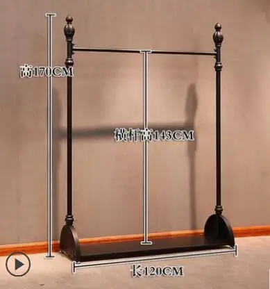 European Tieyi clothing store rack display rack floor-to-floor women's clothing store shelves Textile Gondola is hanging clothes