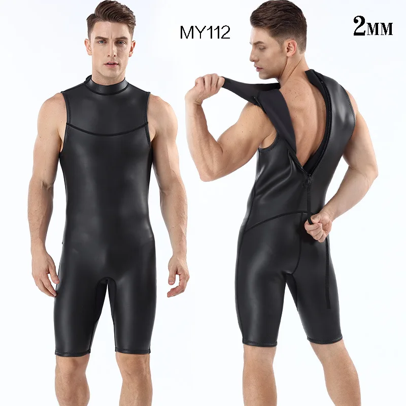 

2MM light skin diving suit integrated diving suit CR warm water suit short new arrival 2018