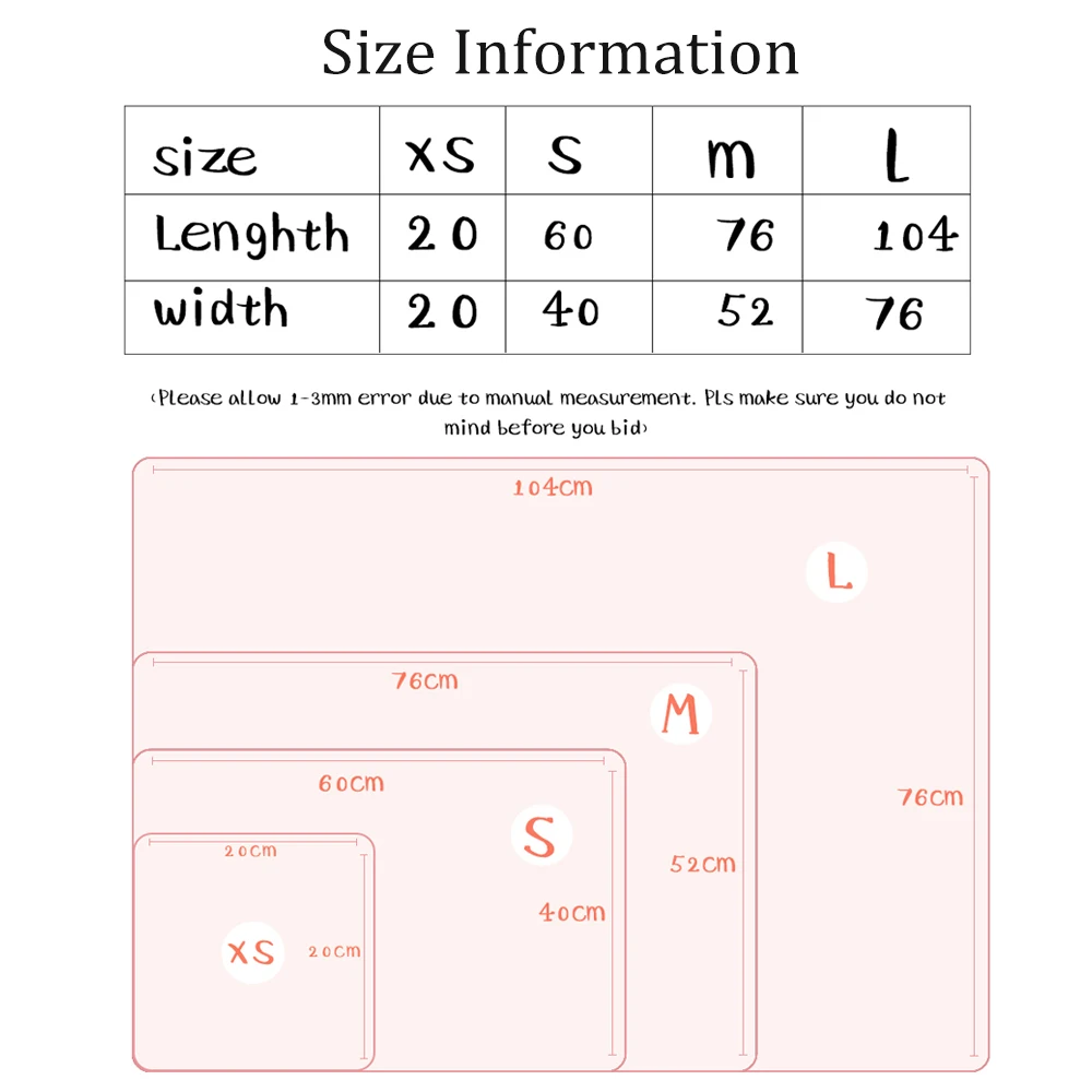 Dog Blanket Size Chart