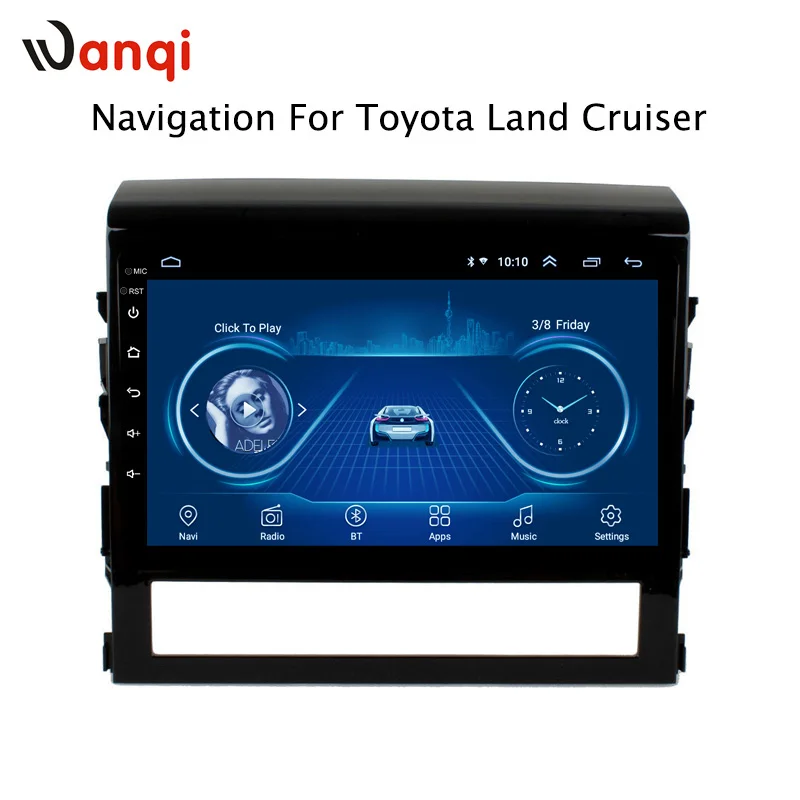 Top 9 inch android 8.1 car multimedia GPS navigation for toyota land cruiser 2016-2018 support WIFI rear view camera 2