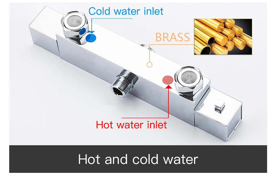 GAPPO латунный Смеситель для ванны термостатический дождевой теплый холодной воды смесители для душа Ванная комната безопасность теплая