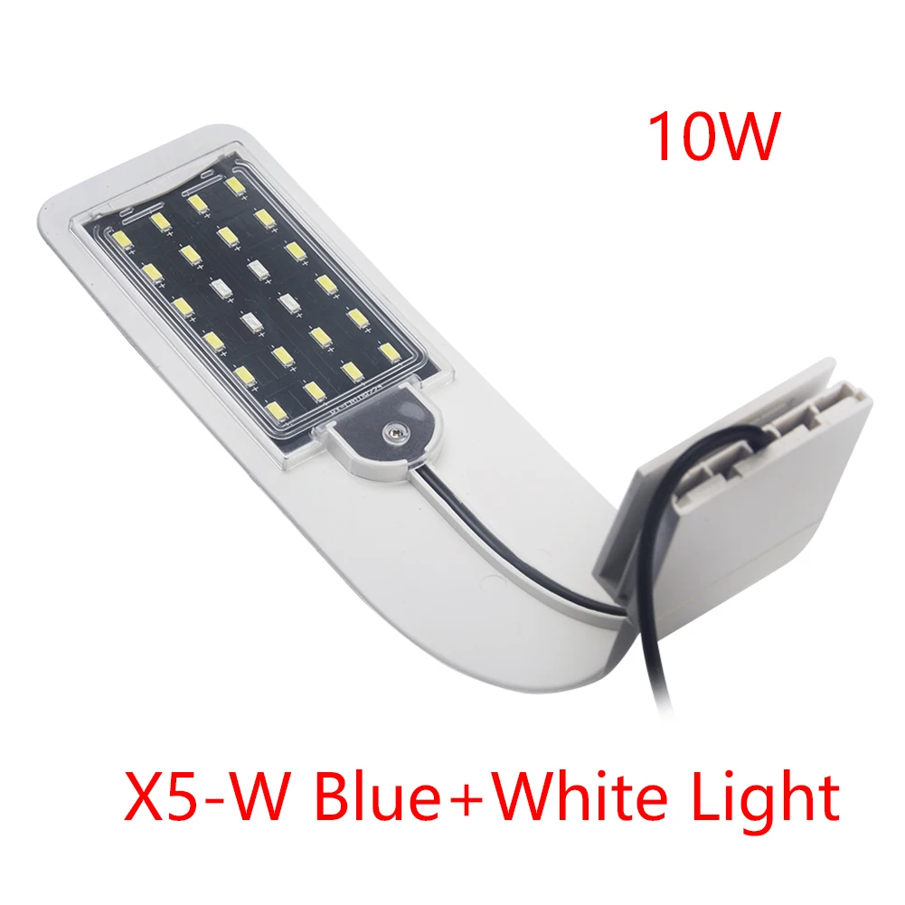A blue white 10W Светодиодный светильник для аквариума, светильник для выращивания растений 5 Вт/10 Вт, освещение для водных растений, водонепроницаемая лампа для аквариума - Цвет: A blue white 10W