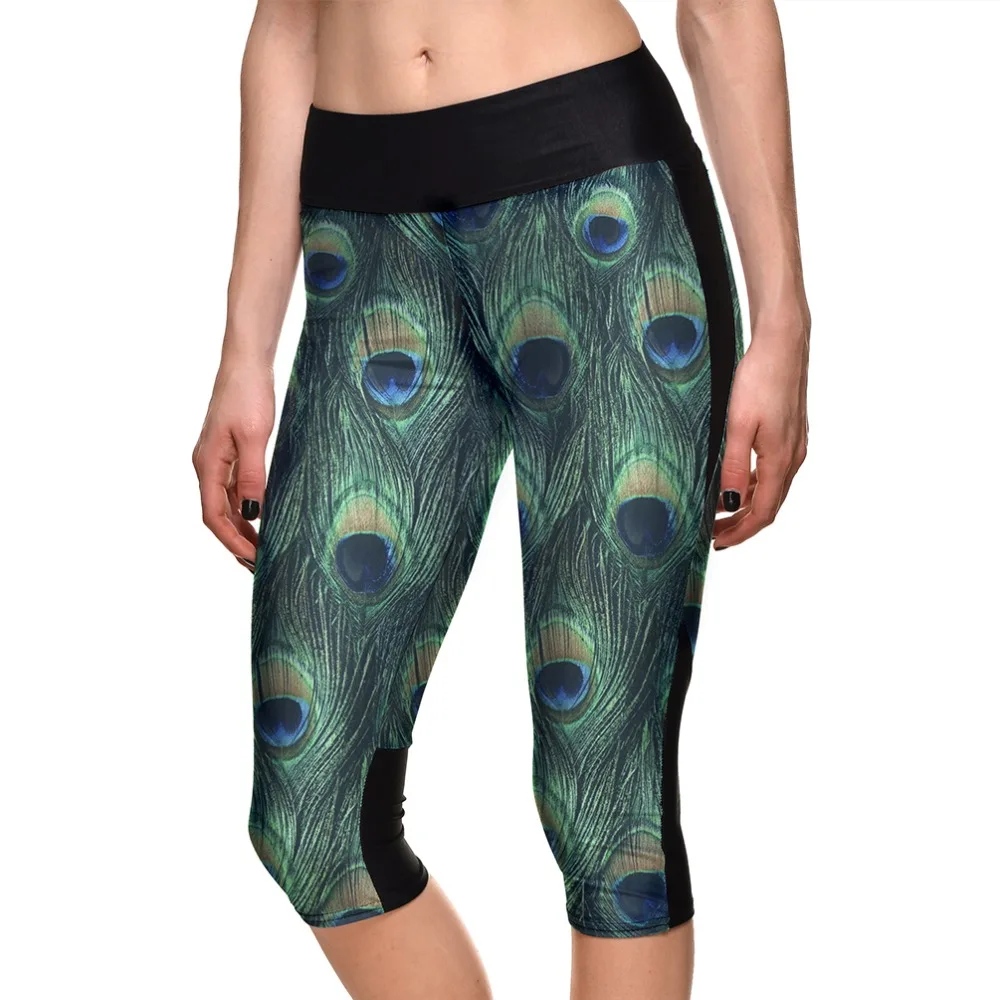 

Sporting Women Workout Fitness High Waist Outdoor Polyester Capril Pants Summer Breathable Elastic Force Casual Style Leggings