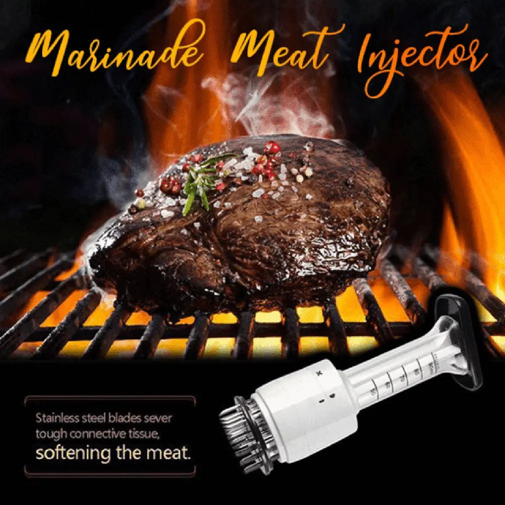 Сломанный рыхлитель Marinade мясо инжектор иглы кулинарный шприц для специй вкус шприц приготовления мяса барбекю инструмент Кухонные гаджеты