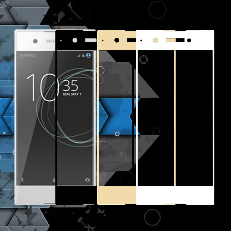 Легко устанавливается закаленное стекло с полным покрытием для Sony Xperia XA1 XA