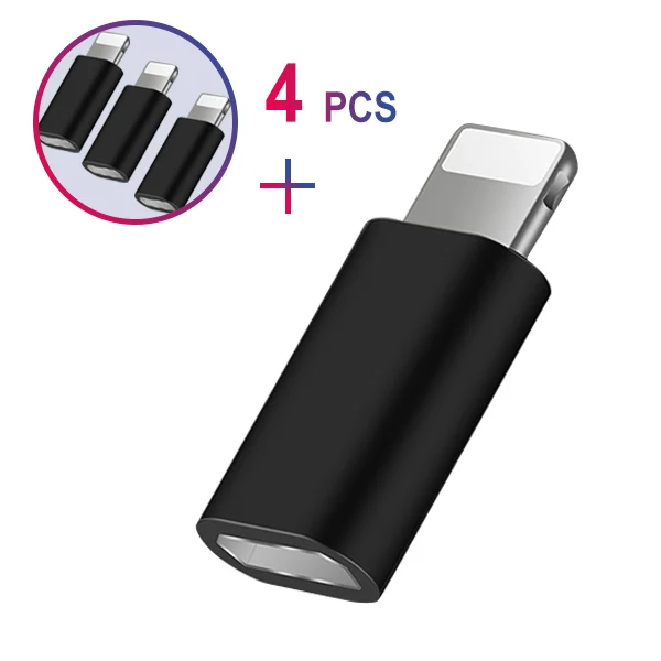 ACCEZZ Micro USB Женский адаптер для Apple OTG конвертер зарядки данных для iphone 5 6 7 8 Plus XS MAX XR для ipad Mini адаптеры - Цвет: 4PC