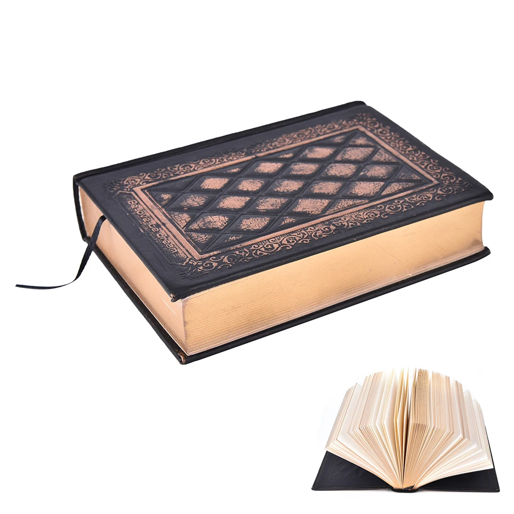 

New vintage retro notebooks Embossed plaid PU leather framed note book Agenda diary journal office school supplies