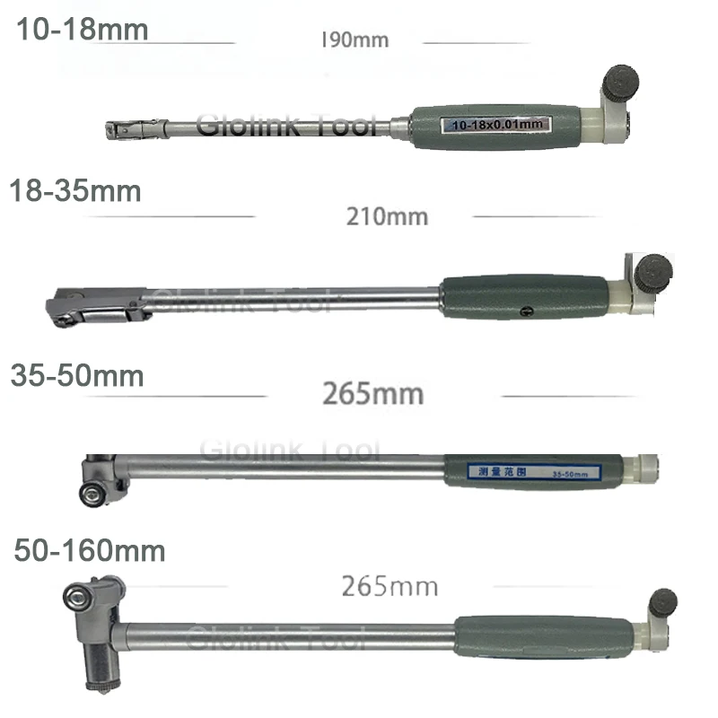 내경 50-160mm 보어 게이지, 측정 막대 + 프로브 (표시기 없음) 액세서리 내경 게이지 10-18mm 측정 도구