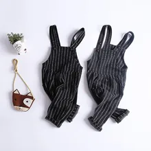 Новинка года; Весенний хлопковый комбинезон для мальчиков и девочек; 1 предмет; боди для маленьких мальчиков; Детский комбинезон в полоску для маленьких девочек; детские брюки