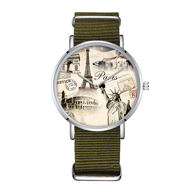 D 0016 BAOSAILI Stamp Design Watch Statue of Liberty Bullring Tower