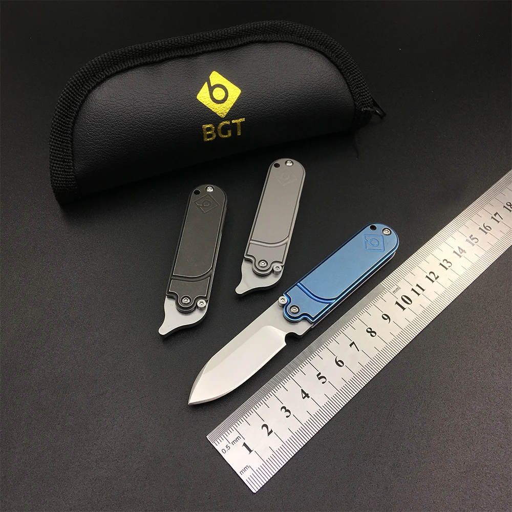 

BGT S35VN Folding Knife Titanium Hunting Survival Tactical Combat Key Chain Pocket Knives Camping Multi Tools Bearing System