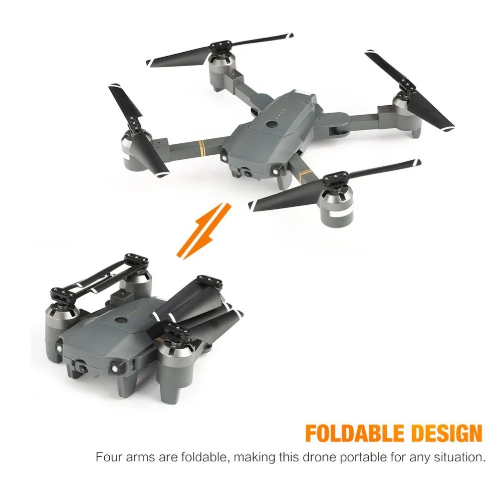 

XT-1 2.4GHz 6-axis Gyro Wi-Fi 2MP HD Camera Foldable Drone FPV RC Quadcopter with Headless Mode Altitude Hold 3D Flips