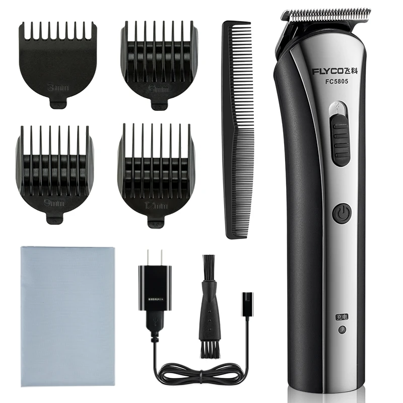 

FLYCO NEW Rechargable Washable Electric Hair Clipper Worldwide Voltage(110-240V) Hair Trimmers with Adjustable combs FC5805