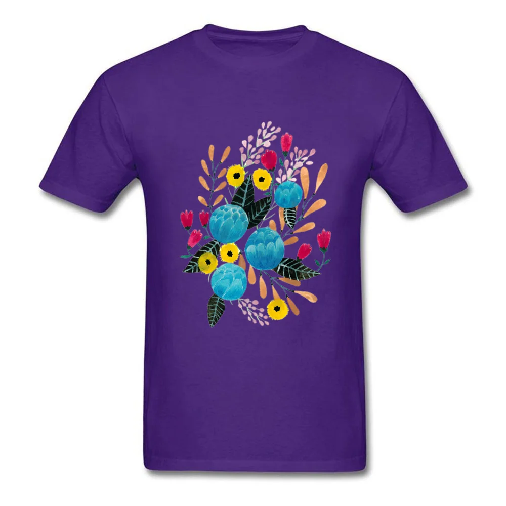 Funny Men Tops Shirts Pions Summer T Shirts Pure Cotton Short Sleeve Birthday Tee-Shirts Round Neck Top Quality Pions purple