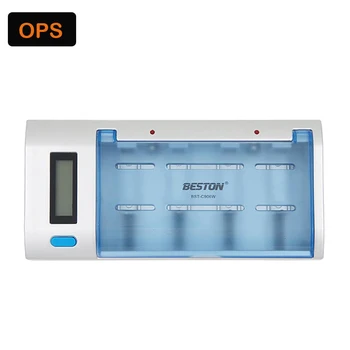 

9V 1.2A LCD display li-ion battery AA/AAA NH-MI NI-CD 6 slots smart battery charger