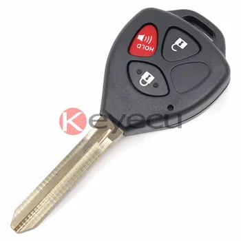 

KEYECU Replacement Remote Key Shell Case 3 Button for Toyota Avalon Yaris Camry Matrix Scion TC XB Uncut TOY43 Blade