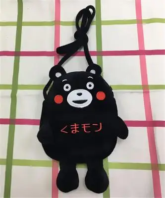 Модный мультяшный рюкзак/сумка Kumamon Anpanman Пикачу Мой сосед Тоторо для подростков мальчик и девочка Холст плюшевый рюкзак/сумка - Цвет: Kumamon D