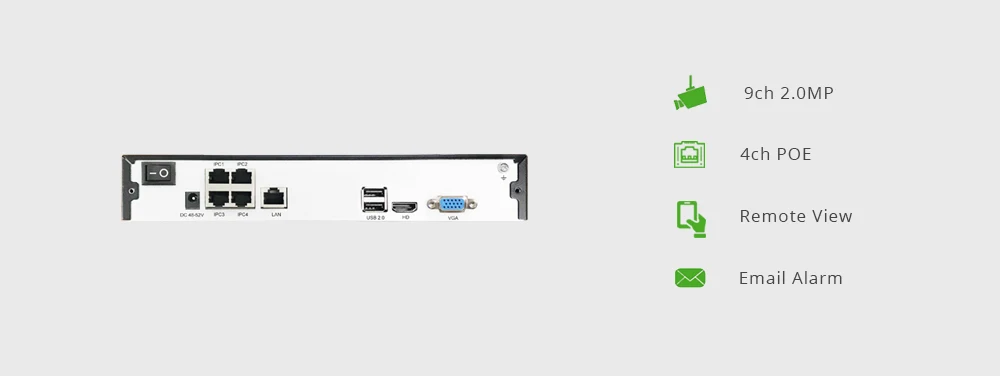 4ch POE 1080P NVR H.265 H.265+ сетевой видеорегистратор 1 HDD 24/7 записывающая IP камера Onvif 2,6 система безопасности G. Ccraftsman