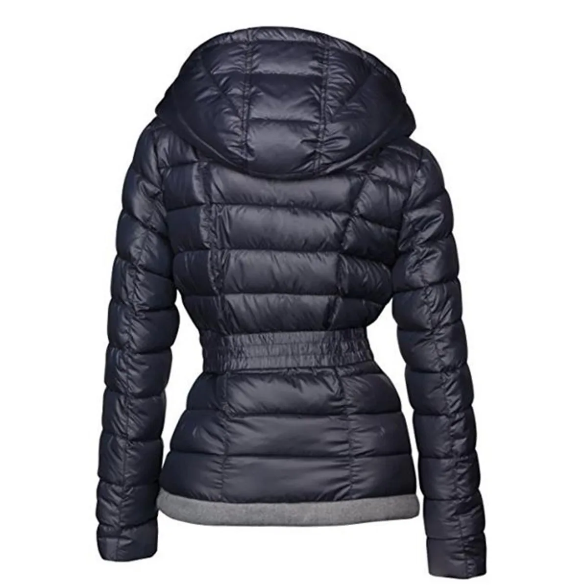 Rosetic Winter Black Jacket Women Ultra Light Down Jackets Warm Coat 2019 Female Zipper Pockets Outwear Coat  Gothic Slim Coats - 32946676861